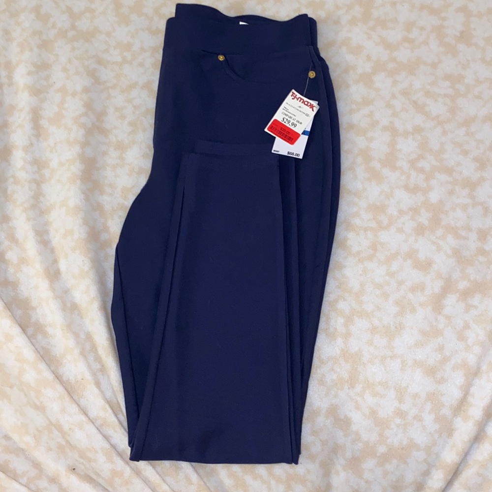 Blue Stretch Skinny Pants